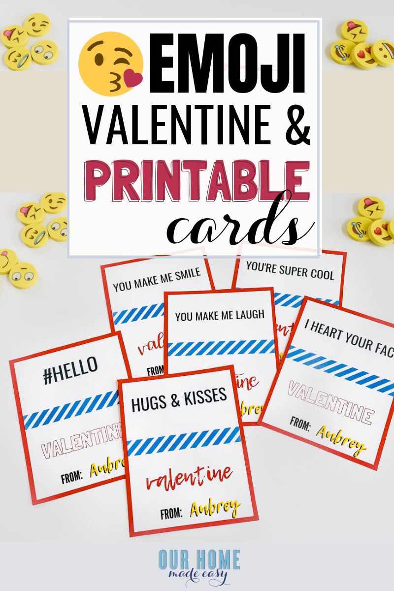 These free printable emoji valentines day cards are perfect for a school valentine's party 