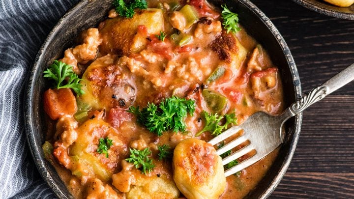 Image for Cheesy Sausage Gnocchi Recipe