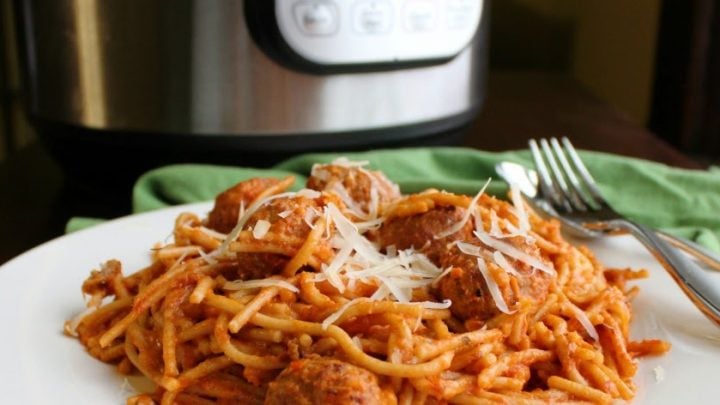 Image for Creamy Spaghetti and Meatballs in the Instant Pot