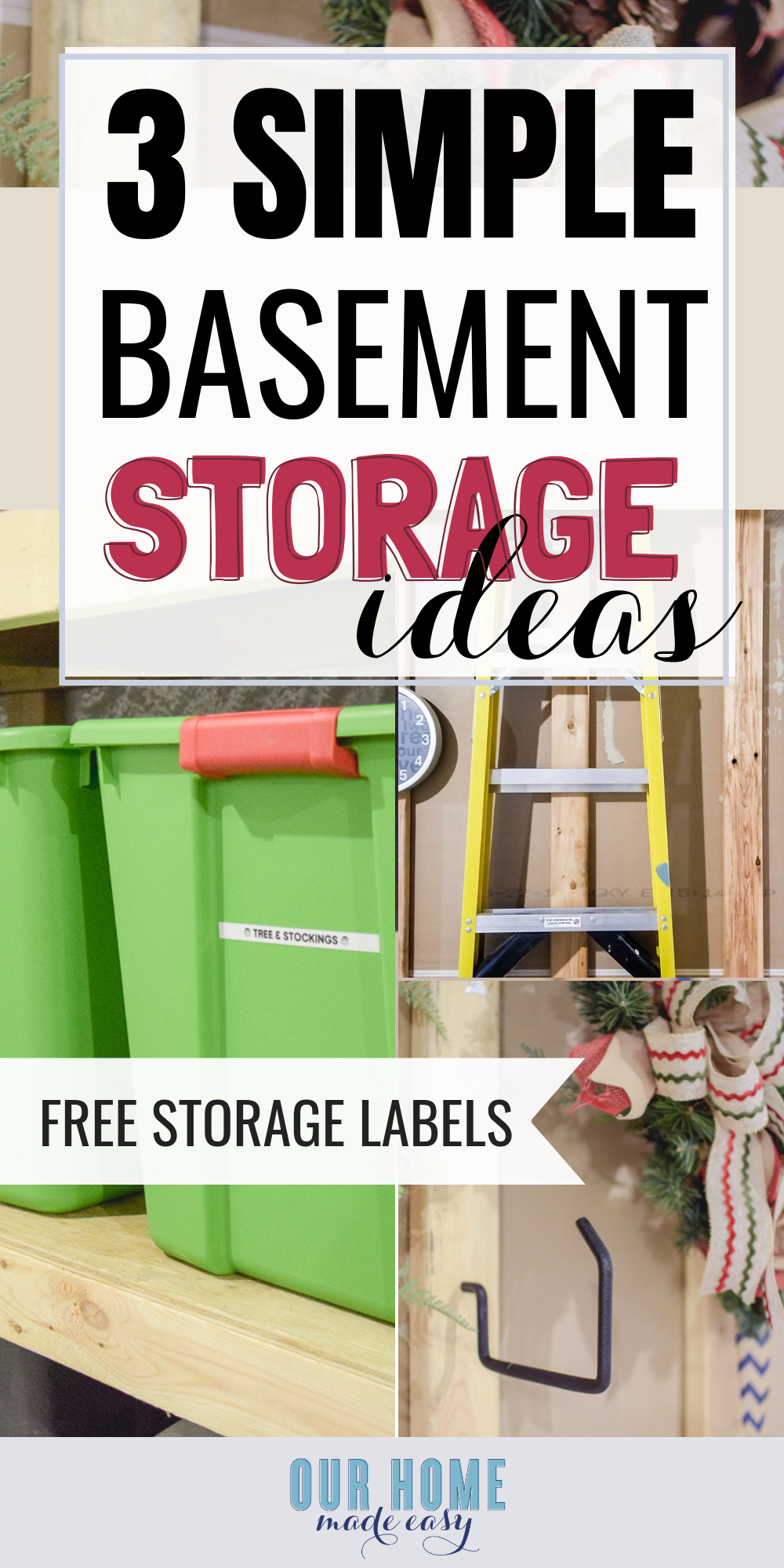 3 Easy Basement Storage Ideas