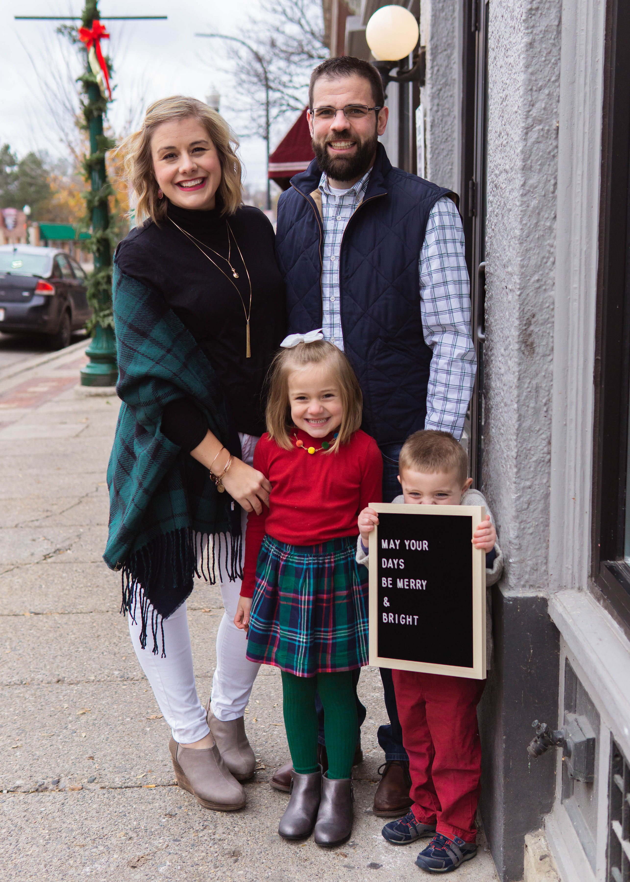 Brittany, her husband Jordan, and their two kids