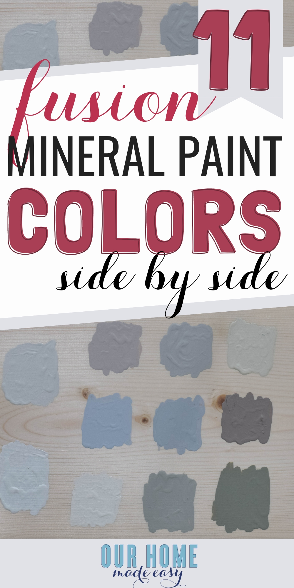 See 11 of the most popular neutral Fusion Mineral Paint colors at a glance! Skip buying your own containers and use this guide instead!