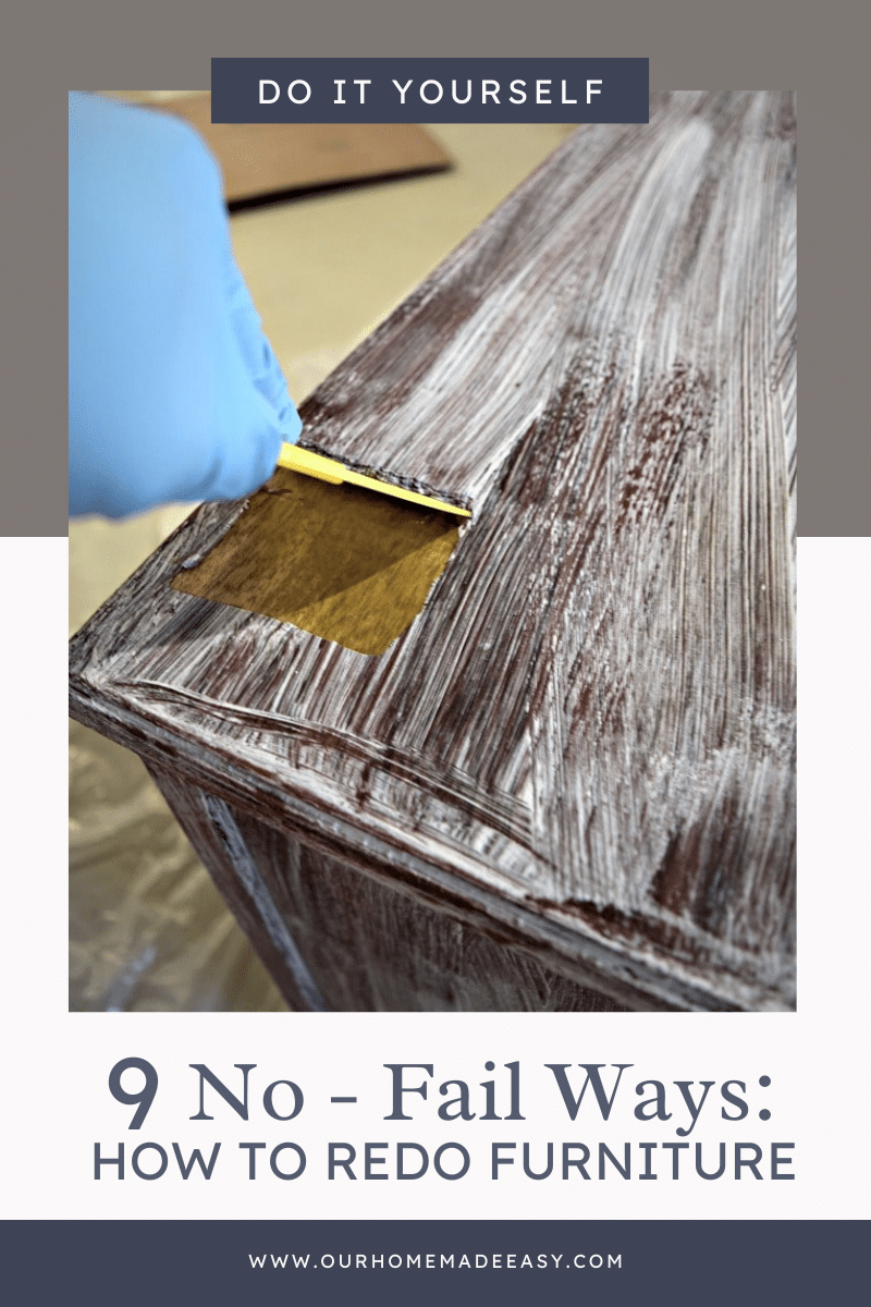 Remove paint from furniture without chemicals (step-by-step