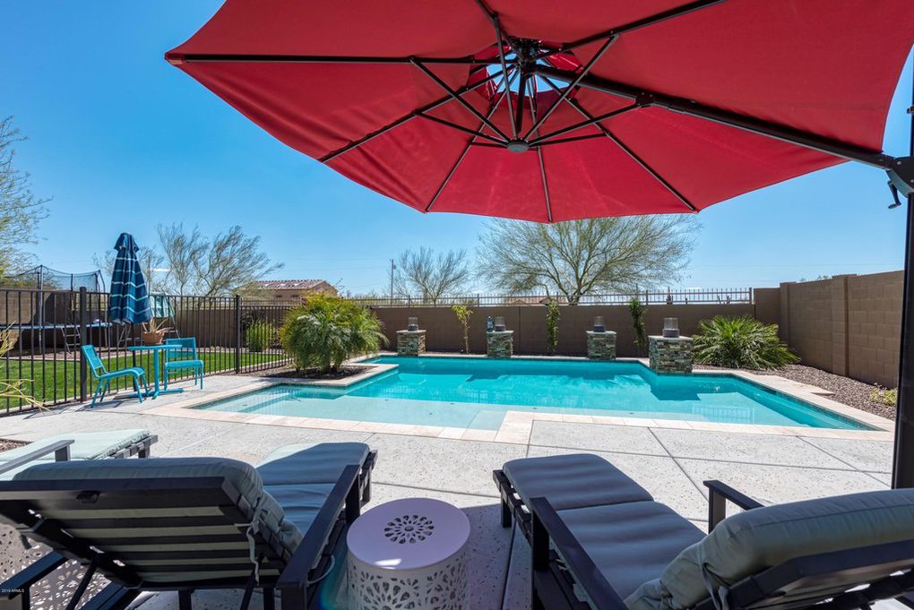 Our new home's backyard in Phoenix has a pool!