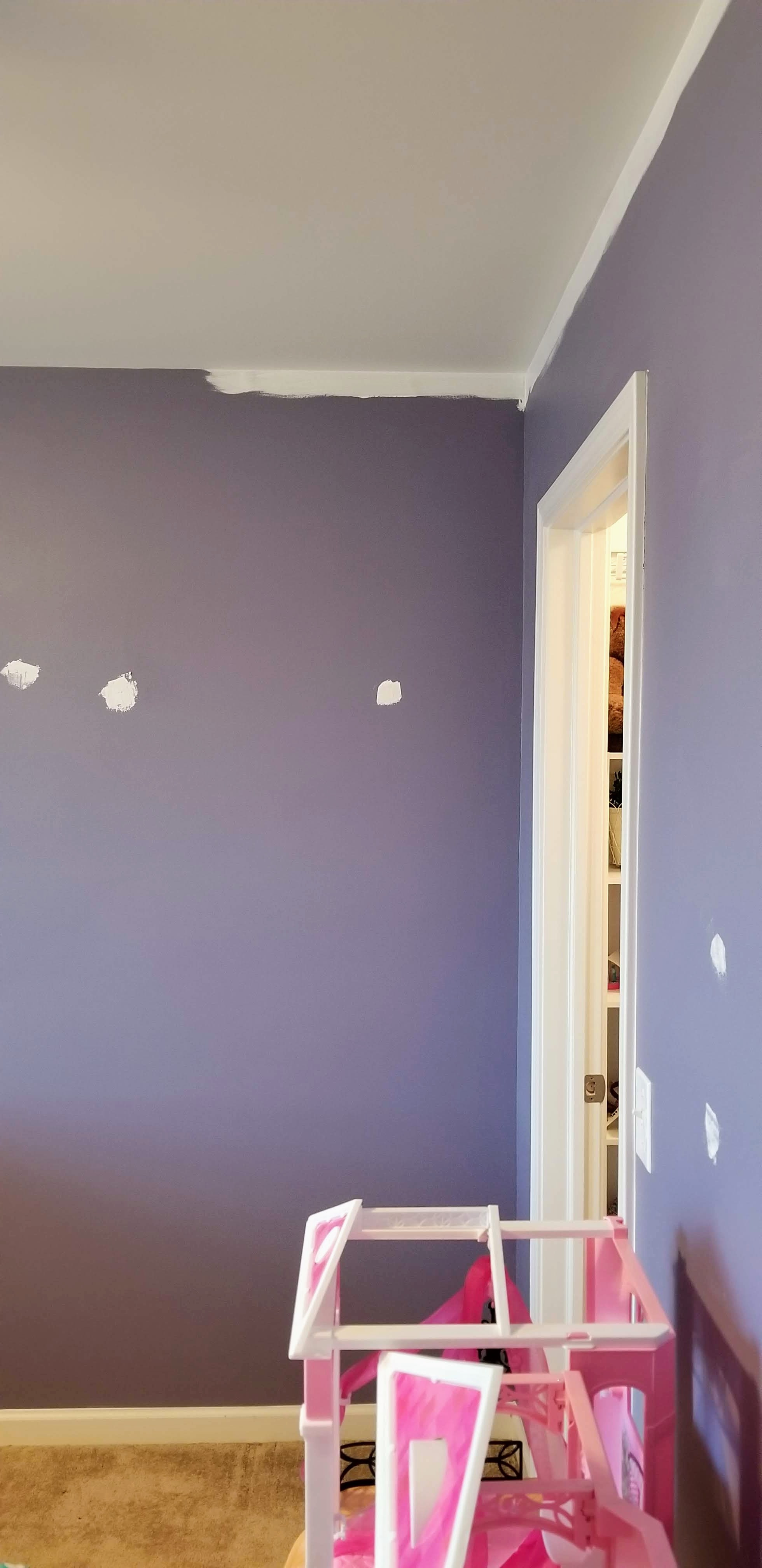 purple bedroom touch up