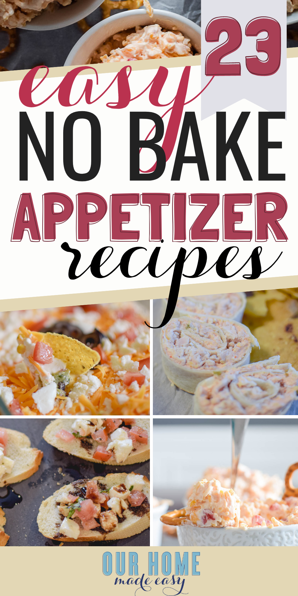 You've got to try some of these super easy no bake appetizers at your next summer party! From savory to sweet, there's something for everyone