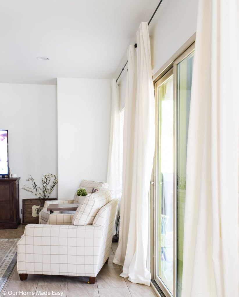 DIY custom length curtains