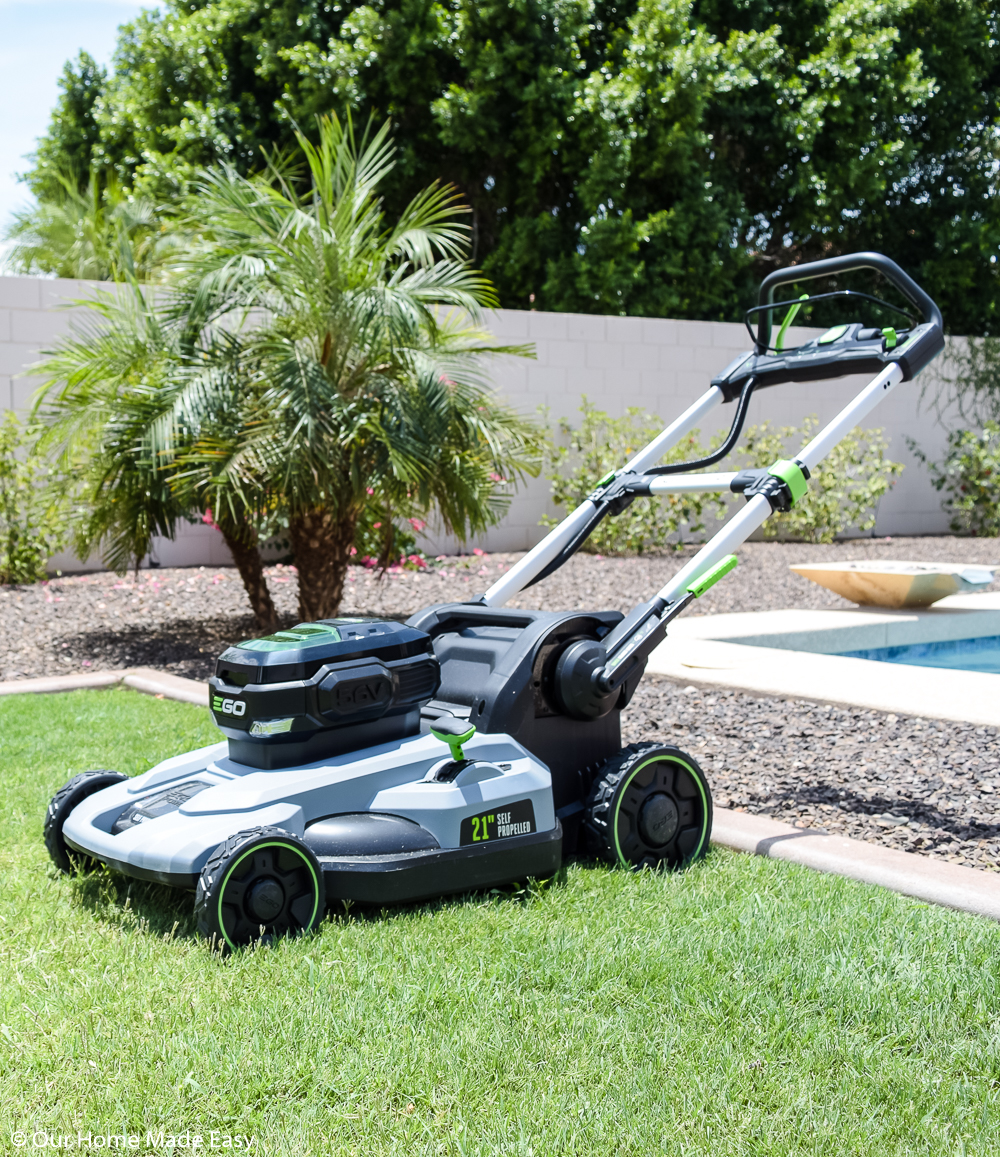 We love how easy mowing the lawn is with our new EGO lawnmower