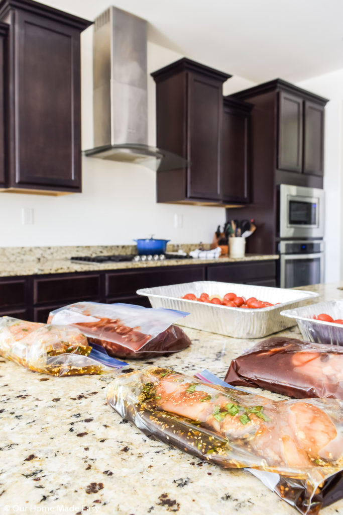 freezer meals and casseroles for meal prep