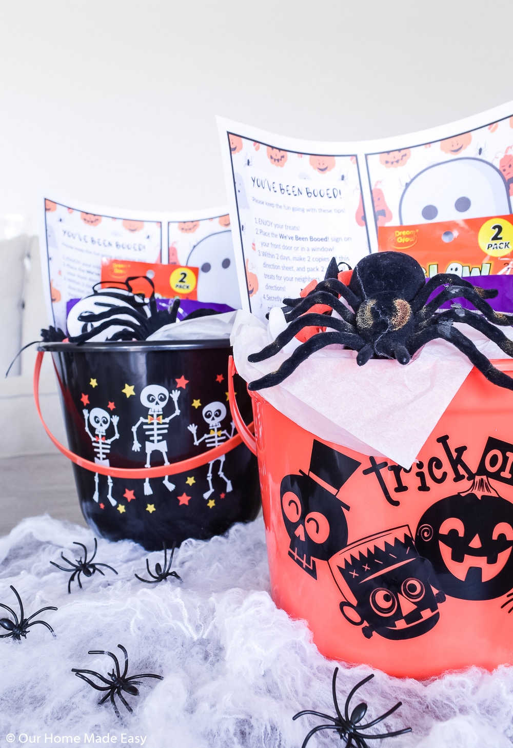 These adorable You've Been Booed treat buckets are great for a little Halloween fun 