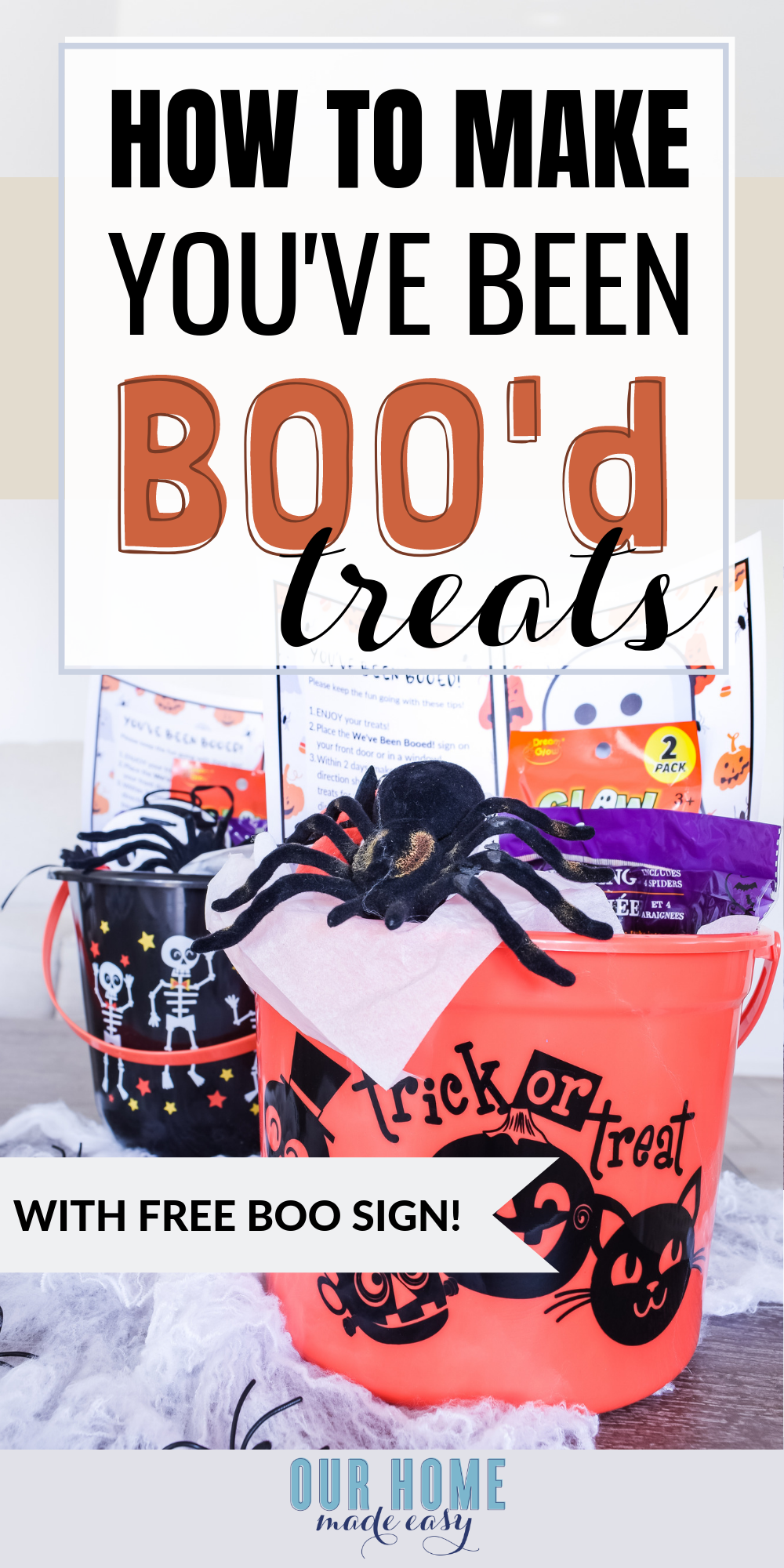 How to make You've Been Booed treat buckets! This Halloween activity is a great way to spread the joy and fun of the Halloween season with friends, neighbors, and family.