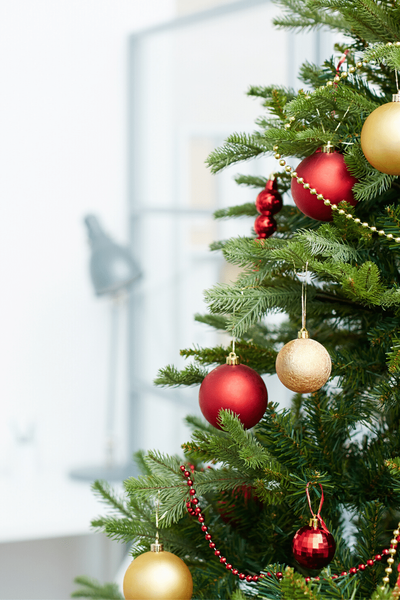 Christmas garland is a great way to deck out your home office for Christmas