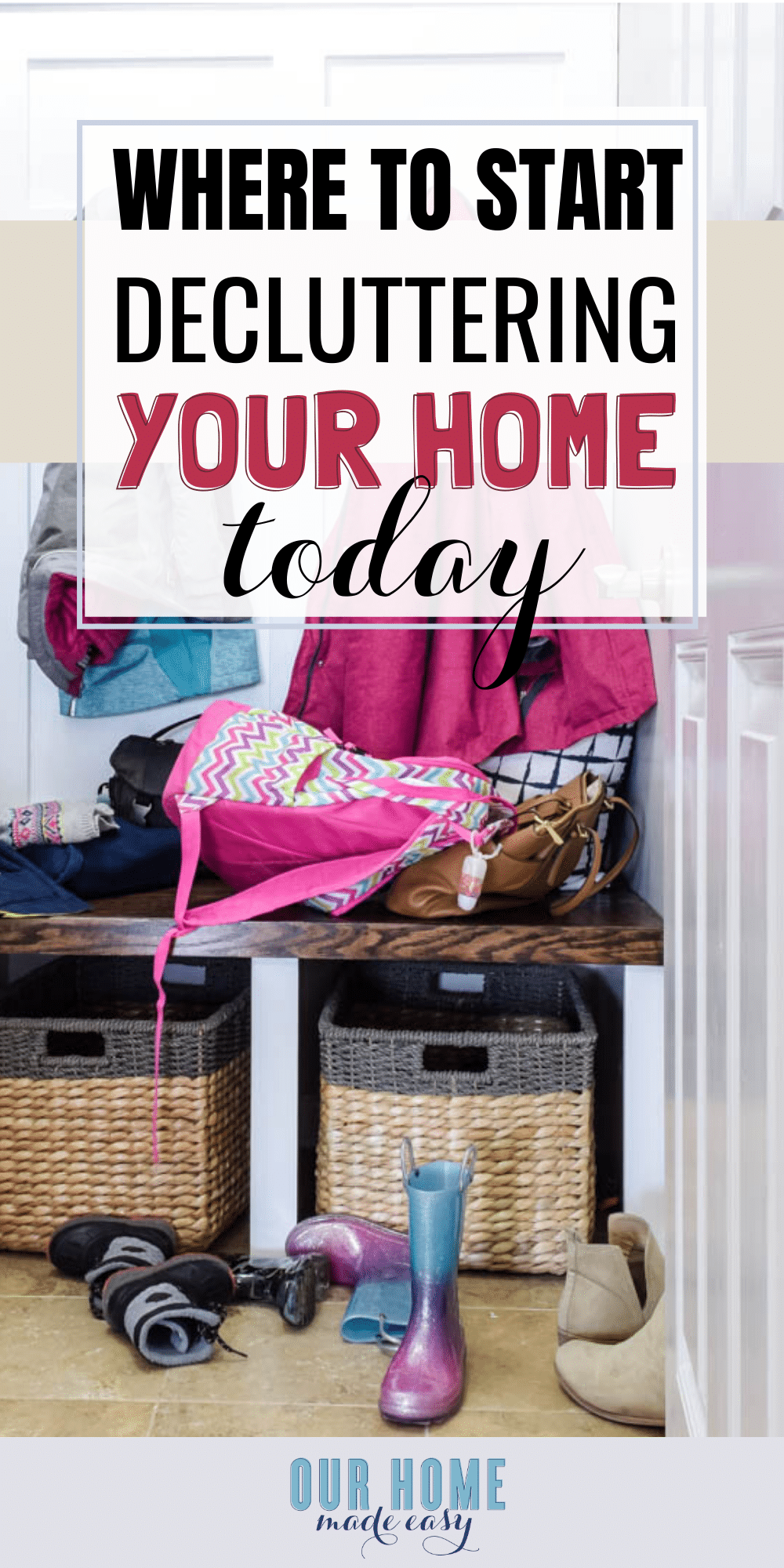 messy mudroom clutter