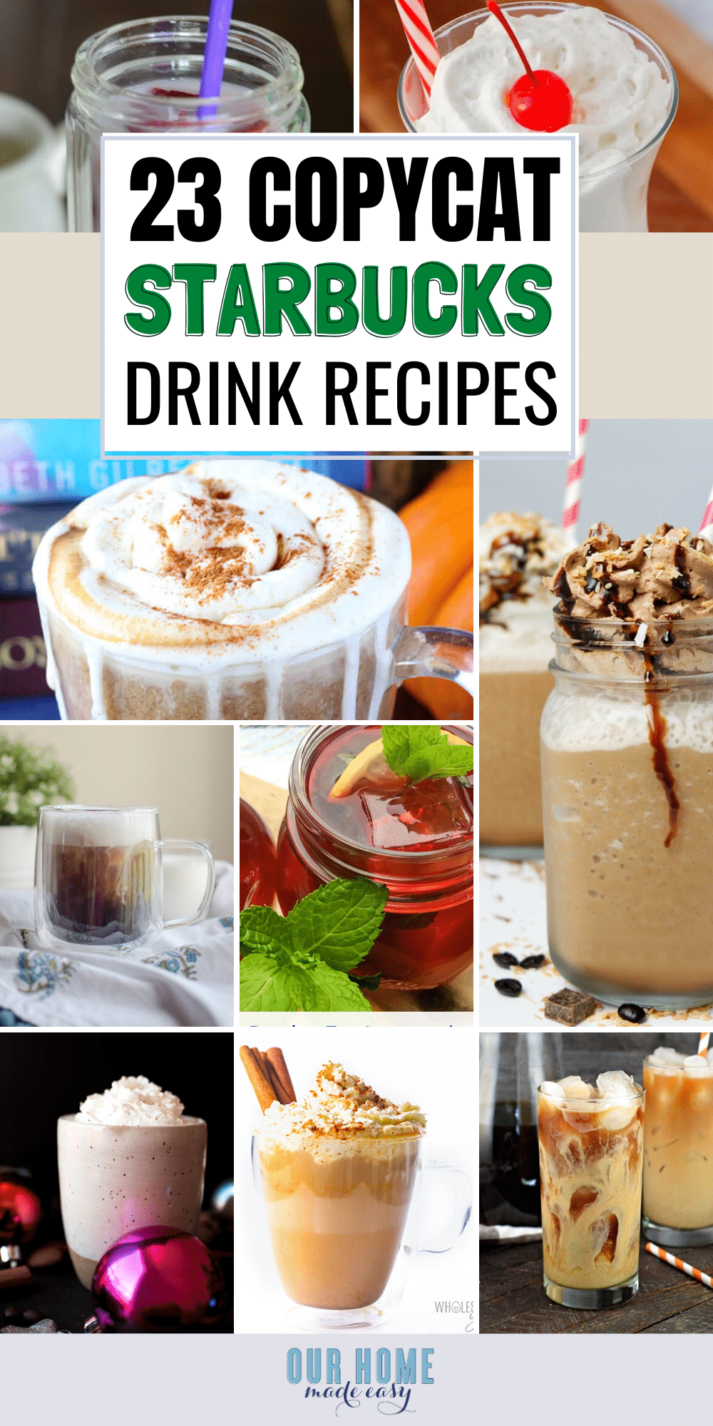 Save money with these copycat Starbucks recipes! You'll be able to make your favorite Starbucks at home today, including a great cold brew recipe. 