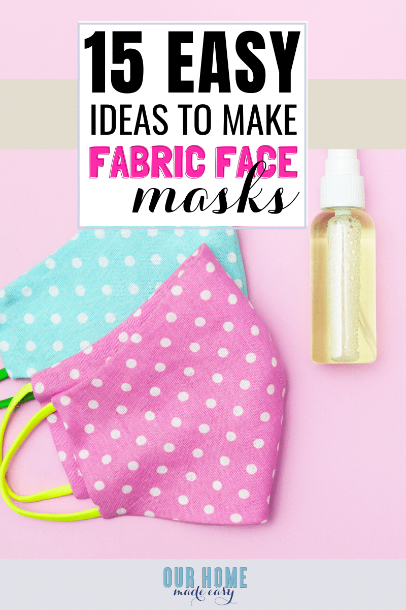 These DIY face masks are easy to make! Whether you need removable filters or no-sew ideas, you are sure to find your best fabric masks here!   
