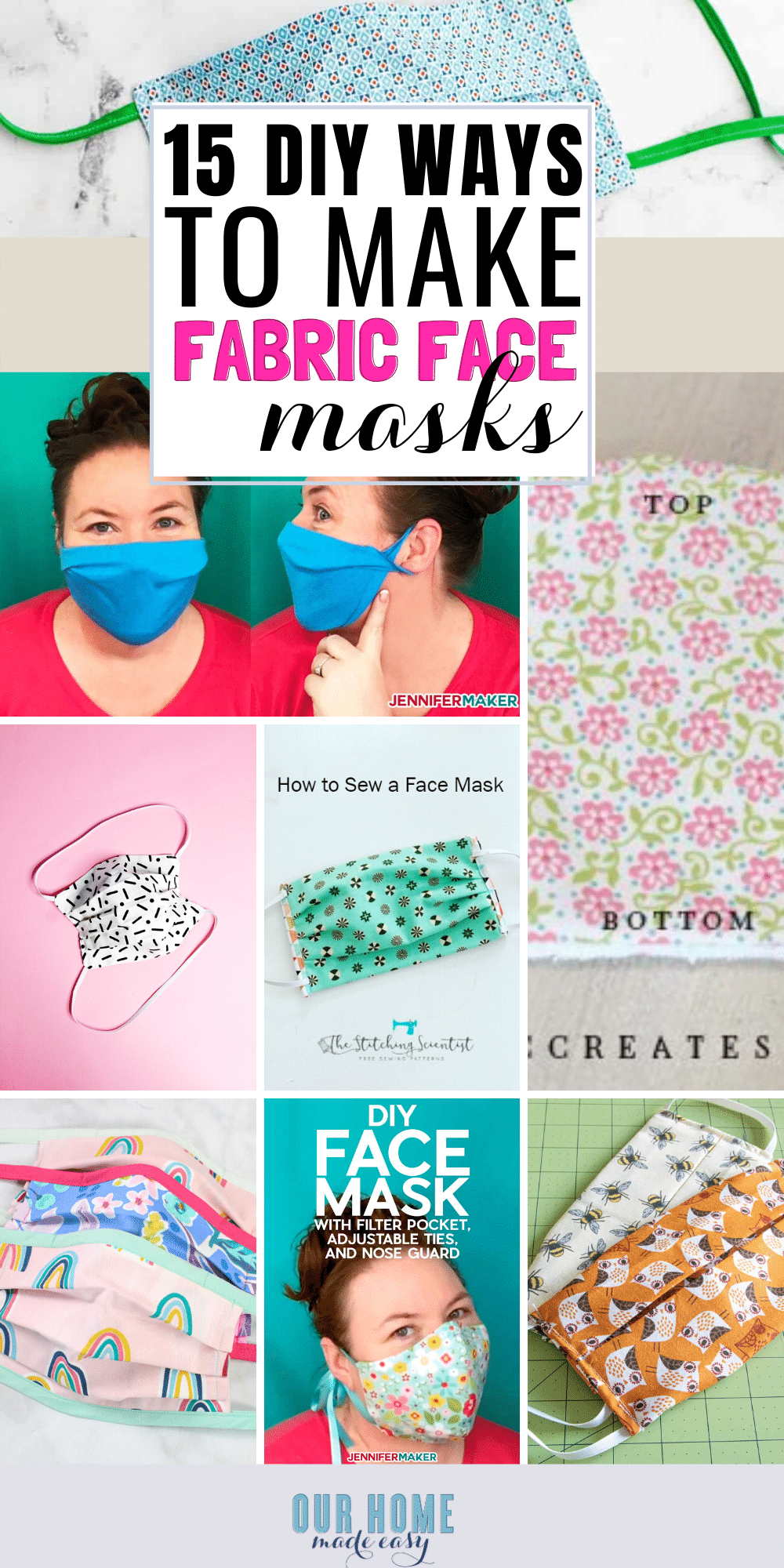 These DIY face masks are easy to make! Whether you need removable filters or no-sew ideas, you are sure to find your best fabric masks here!   