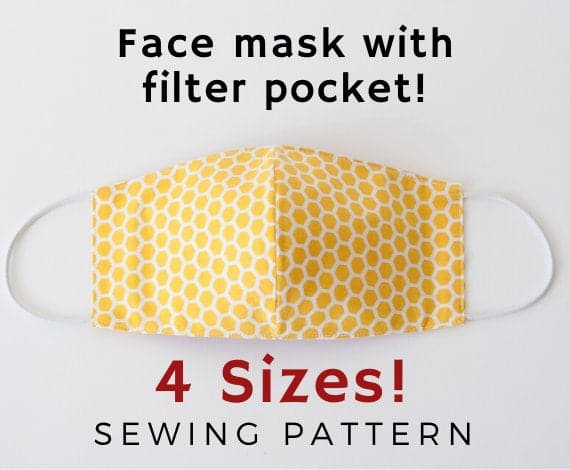 Image for Face Mask Sewing Pattern PDF Mask with filter pocket Washable Reusable Mask Dust mouth Mask Beginner project DIY mask for kids man woman