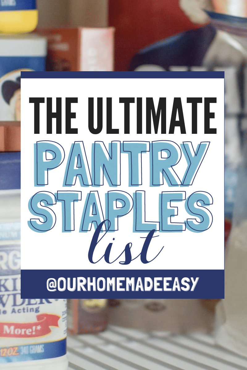 Free pantry staples checklist