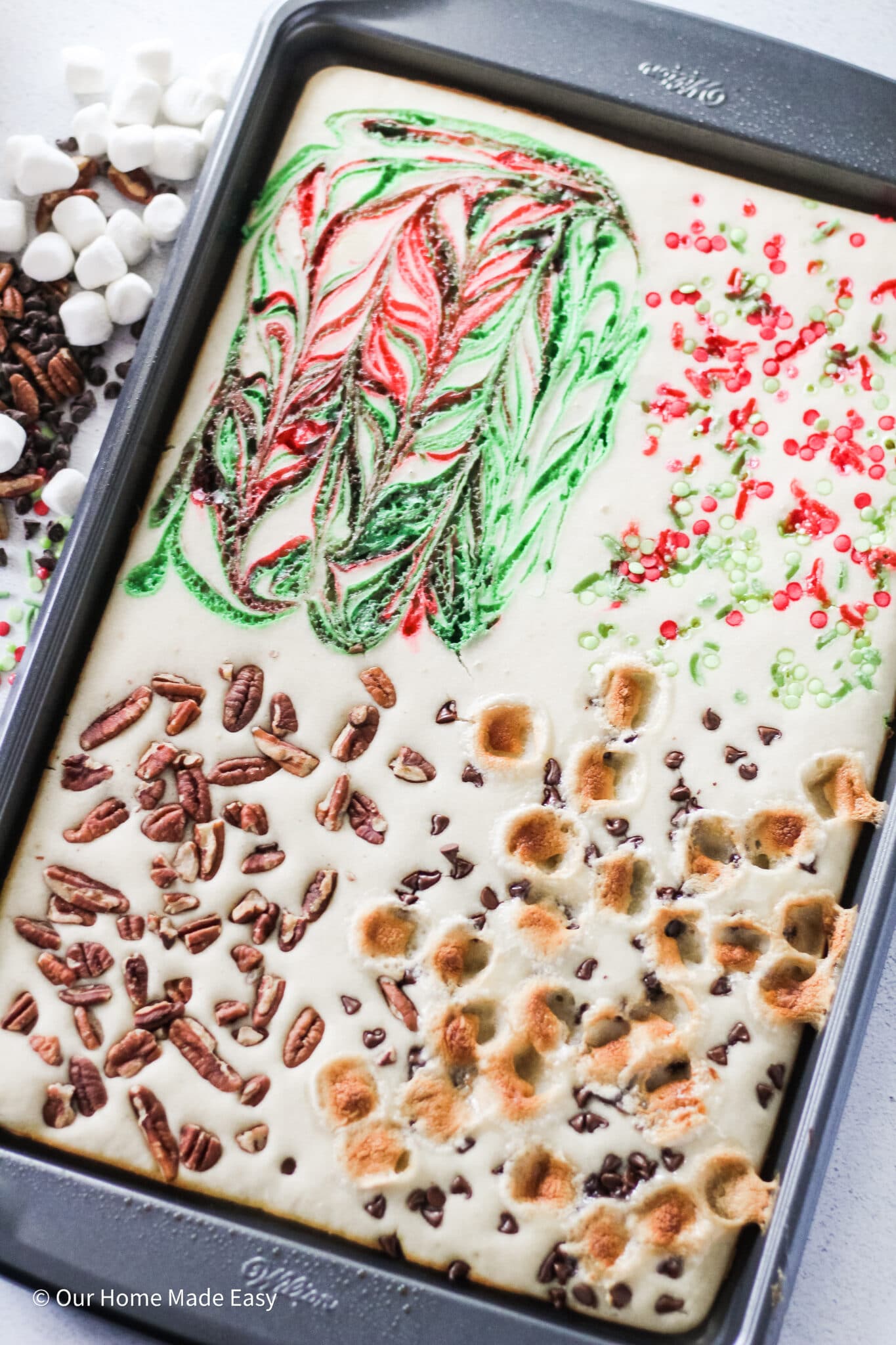 Christmas Pancakes in Sheet Pan