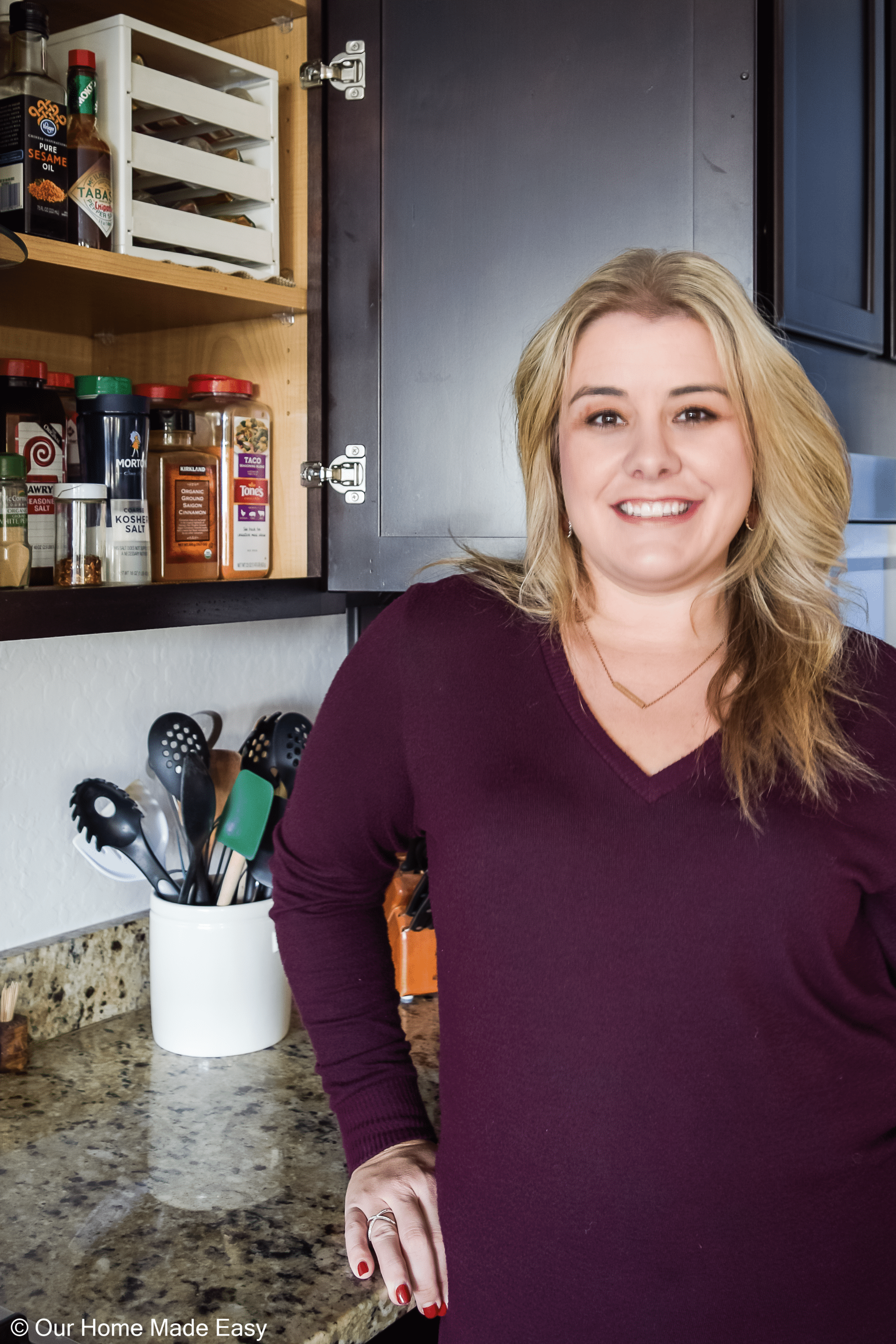 How To Organize Your Spice Cabinet - Through My Front Porch