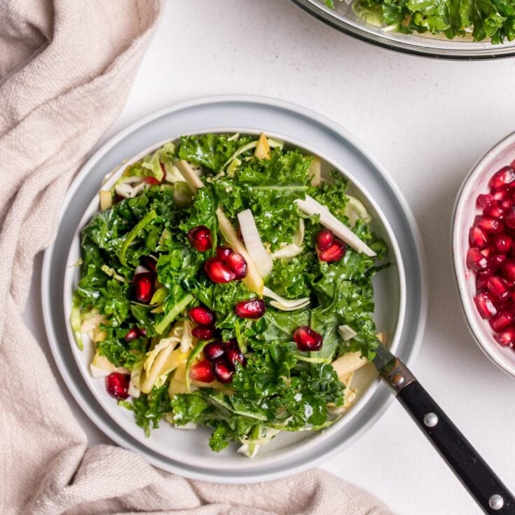 Thanksgiving side dish-Kale Slaw with Apples