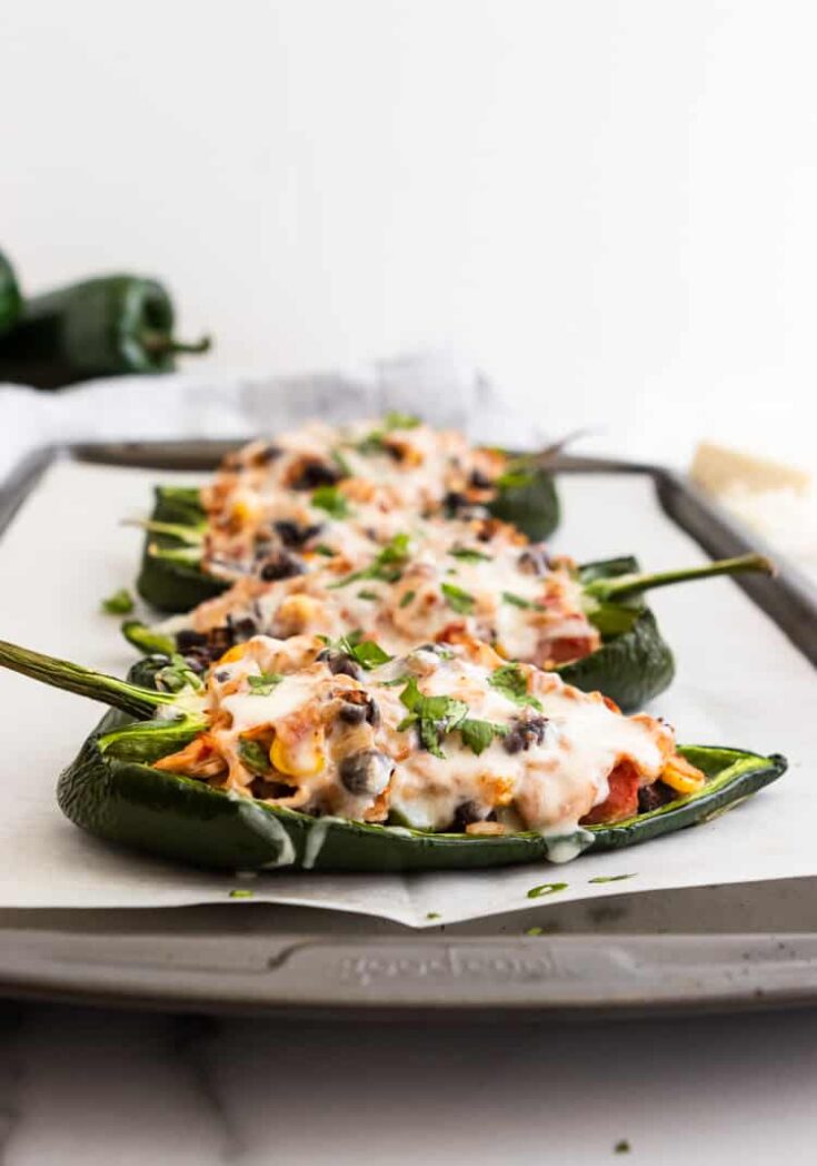 Image for Easy Chicken Stuffed Poblano Peppers