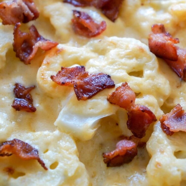 Thanksgiving side dish-Low-Carb-Scalloped-Cauliflower-with-Bacon