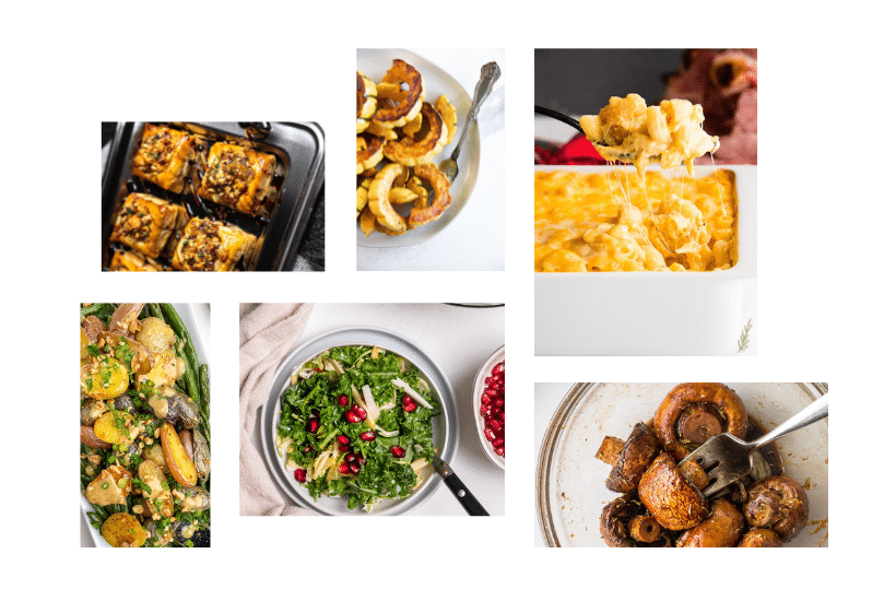 Thanksgiving side dish collage