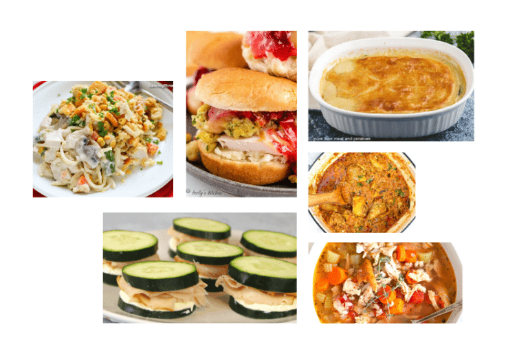 Leftover Turkey Recipes Collage