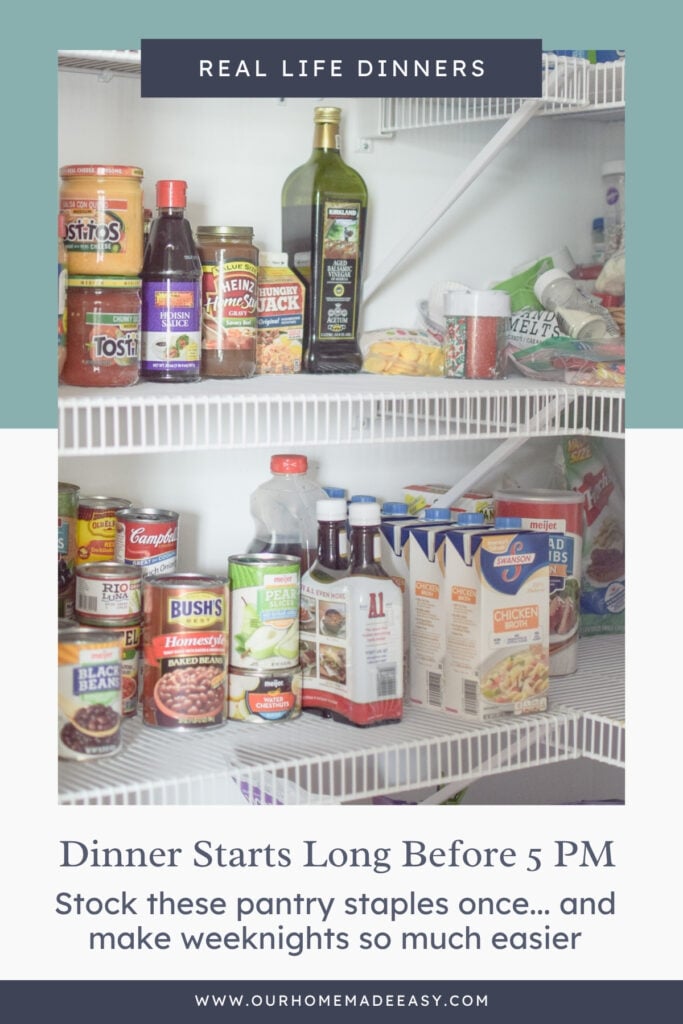 pantry staples list of must haves for busy moms with pantry wire racking