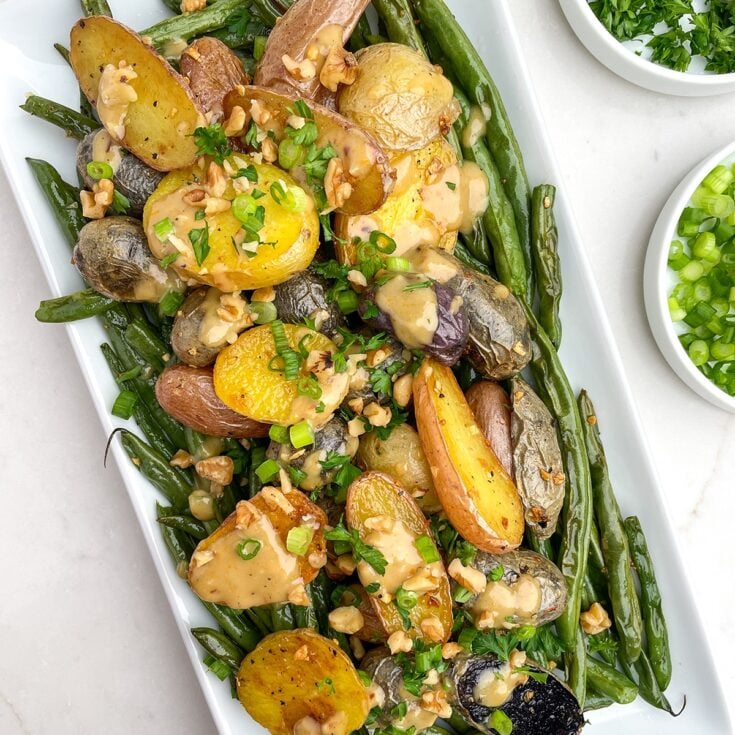 Thanksgiving side dish-roasted-potatoes-and-green-beans