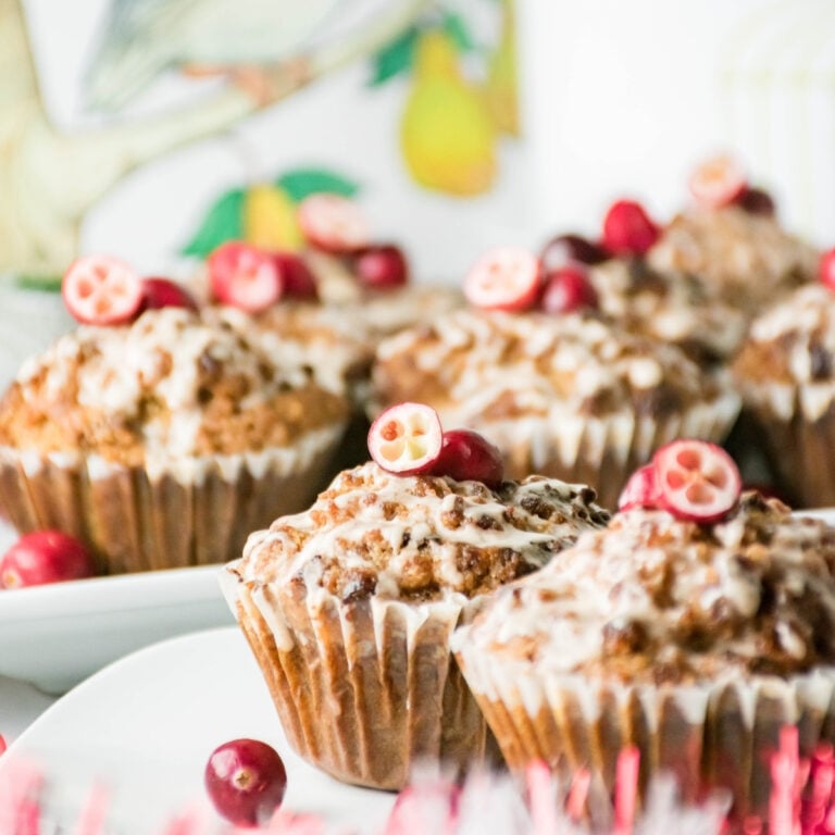 finished Cranberry Pear Muffins