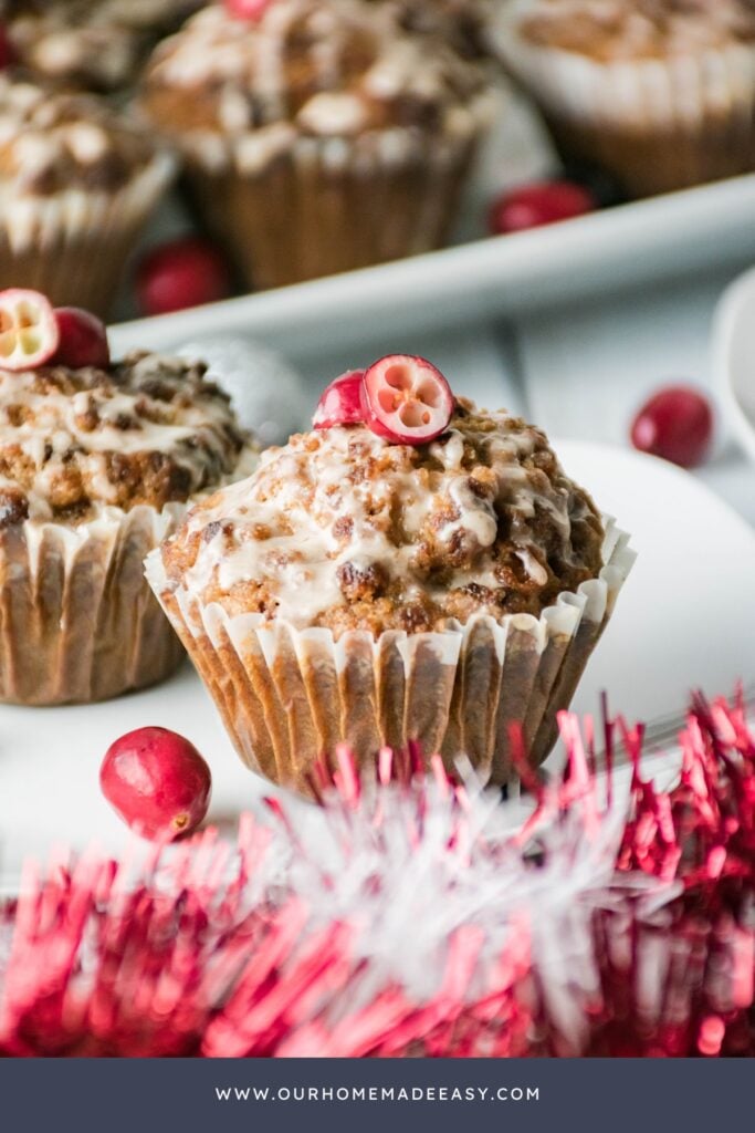 finished cranberry muffins