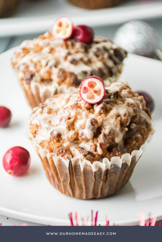 finished Cranberry Pear Muffins