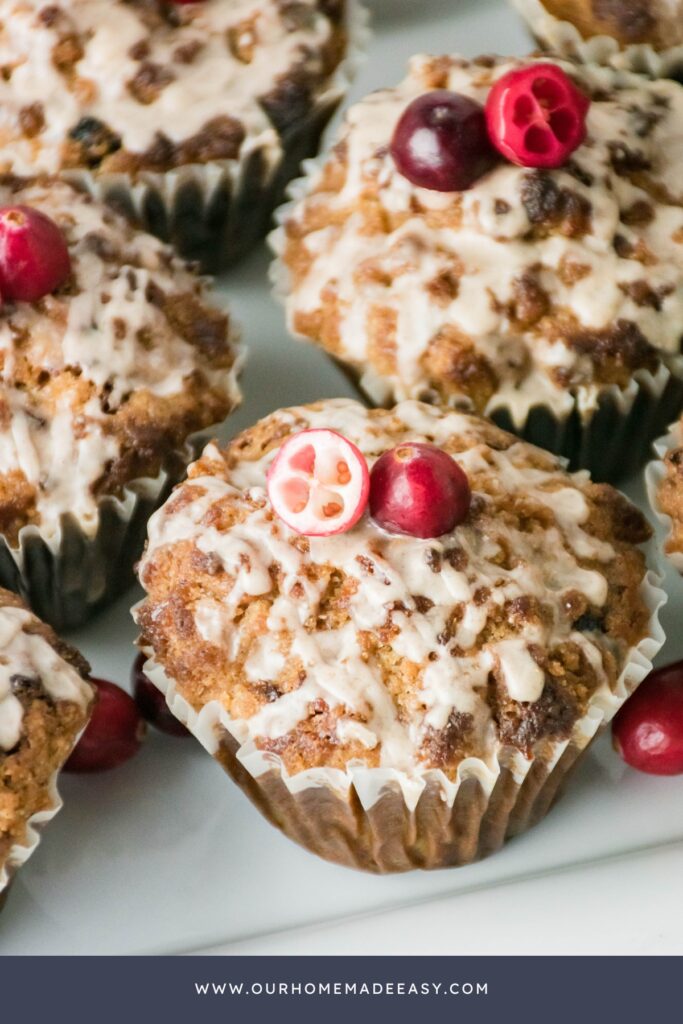 finished Cranberry Pear Muffins