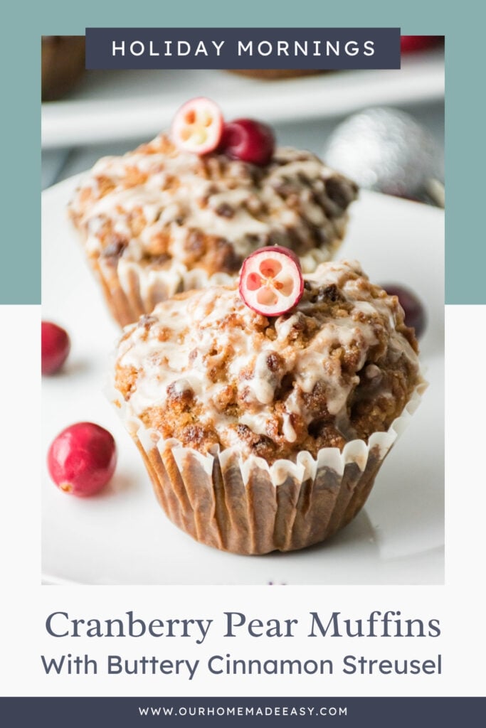 Cranberry Pear Muffins on plate