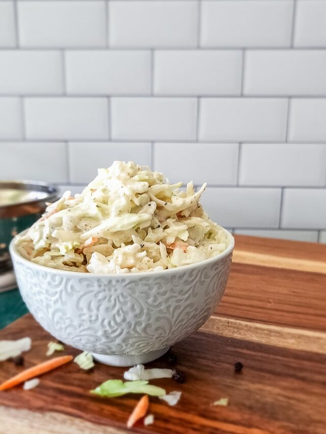 easy coleslaw recipe finished