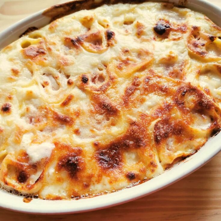 Image for Baked Pasta Roses with ham and cheese