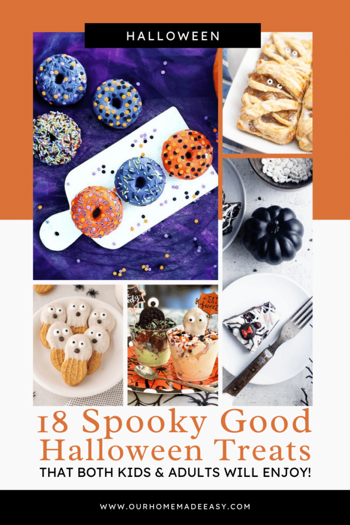 spooky Halloween treats collage with text