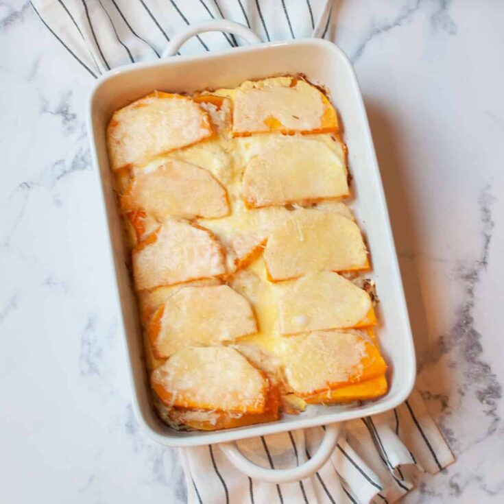 Image for Cheesy Butternut Squash Casserole Recipe {savory & delicious}