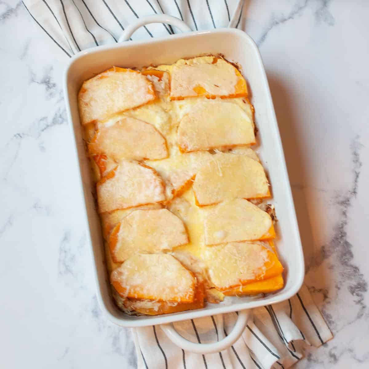 Image for Cheesy Butternut Squash Casserole Recipe {savory & delicious}