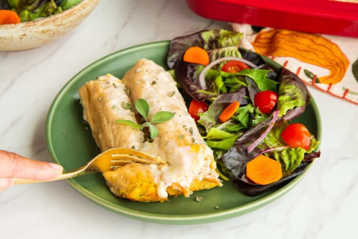 Image for Pumpkin Manicotti in Bechamel Sauce