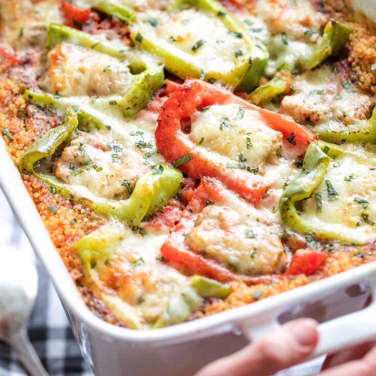 Image for Comforting Stuffed Pepper Casserole with One-Step Italian Quinoa