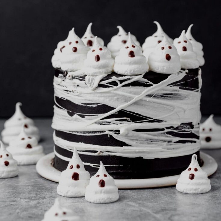 Image for Black Cocoa Halloween Layer Cake Recipe ~ Barley & Sage