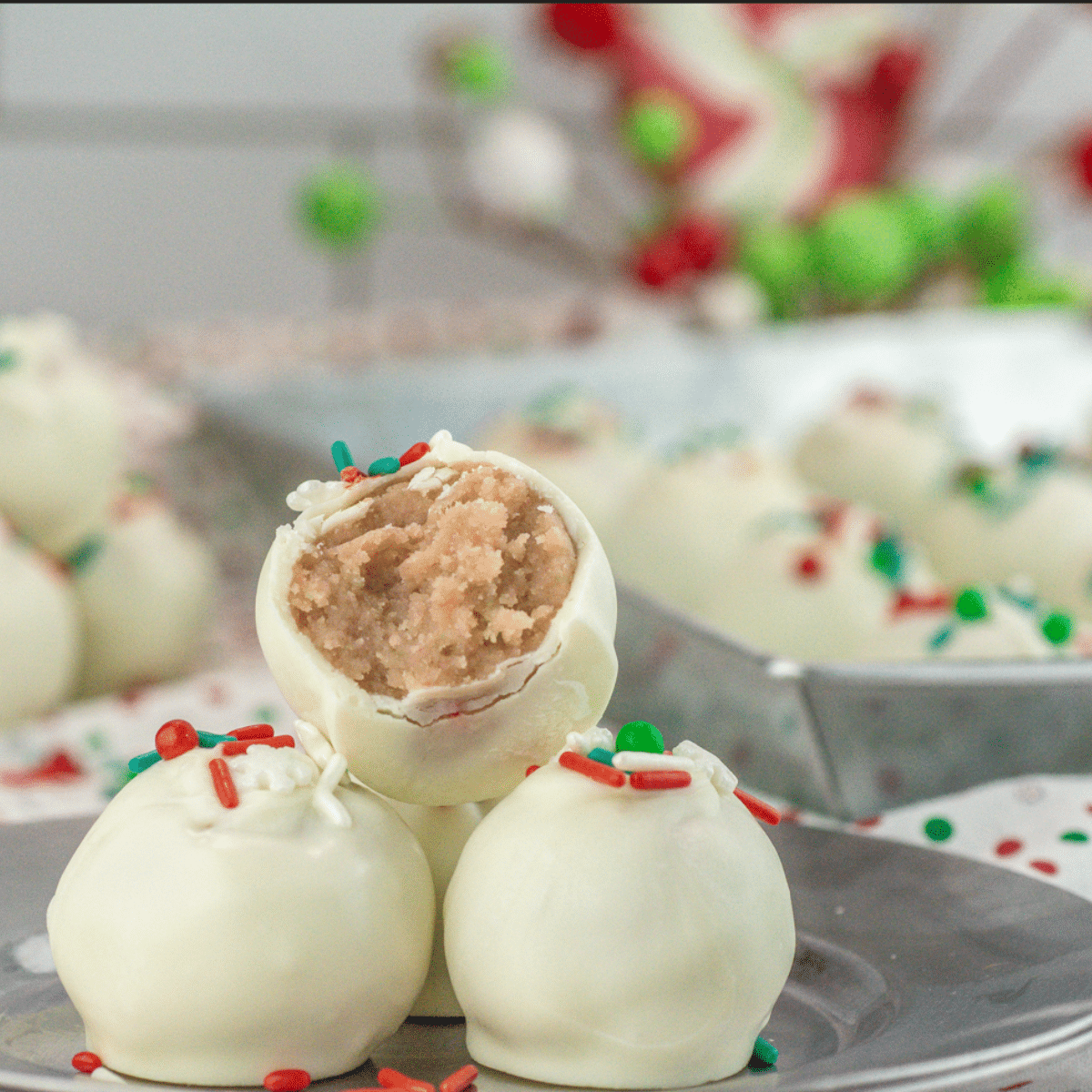 Easy 3 Ingredient Truffles Recipe (Christmas Sugar Cookie)