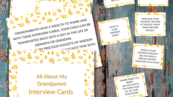 Image for Family Interview Cards for Thanksgiving