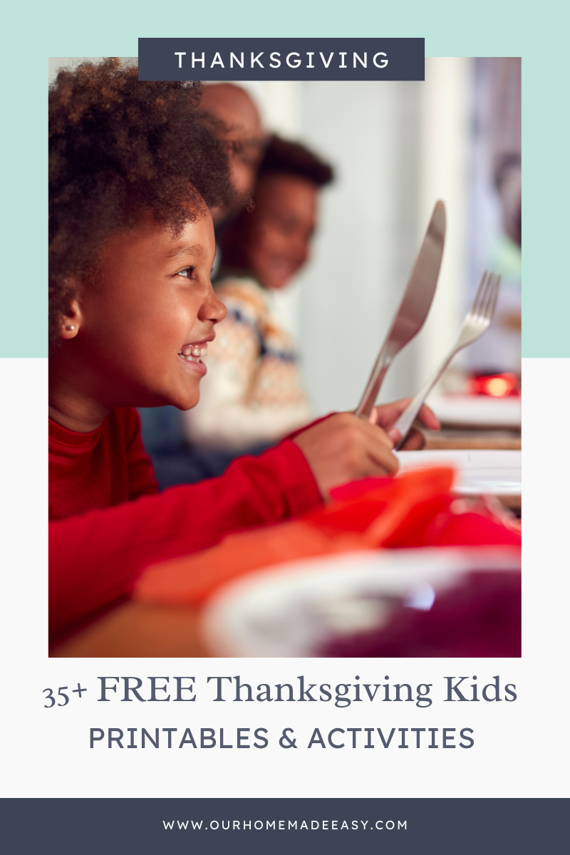 Thanksgiving Kids Printables for children to do