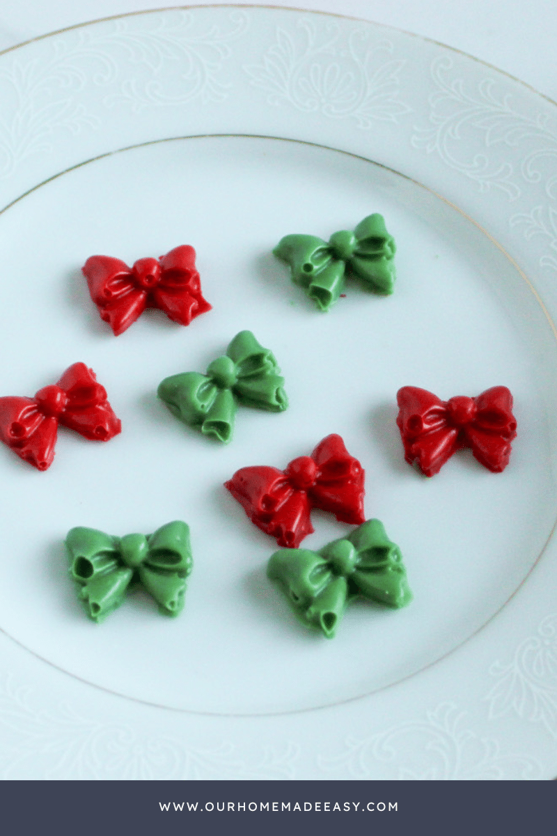 Candy Ribbons on plate