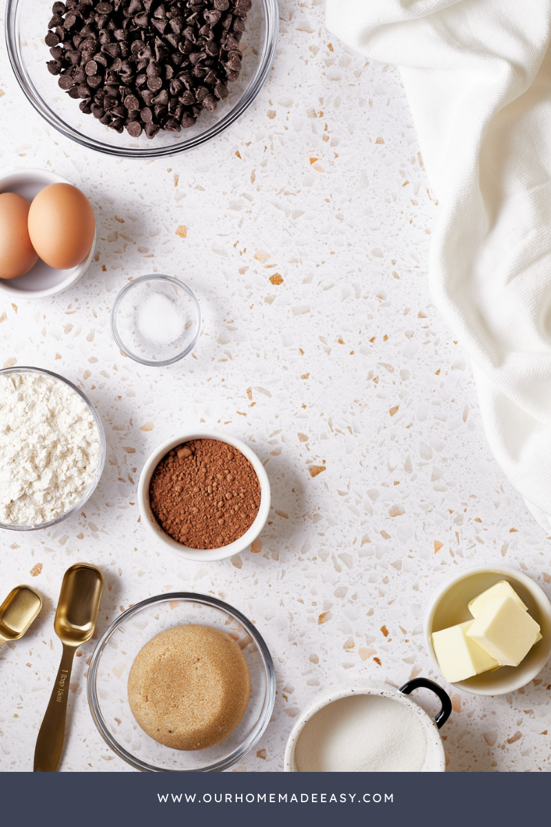 Brownie Peanut butter sandwich cookie ingredients