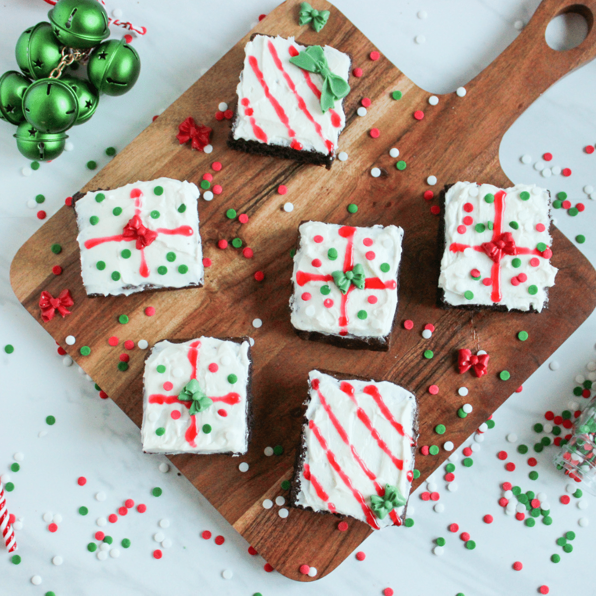 Super Easy Christmas Brownies (Using Brownie Mix)